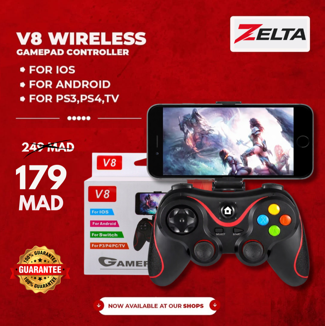 V8 Wireless Gamepad with Dual Game Controller
