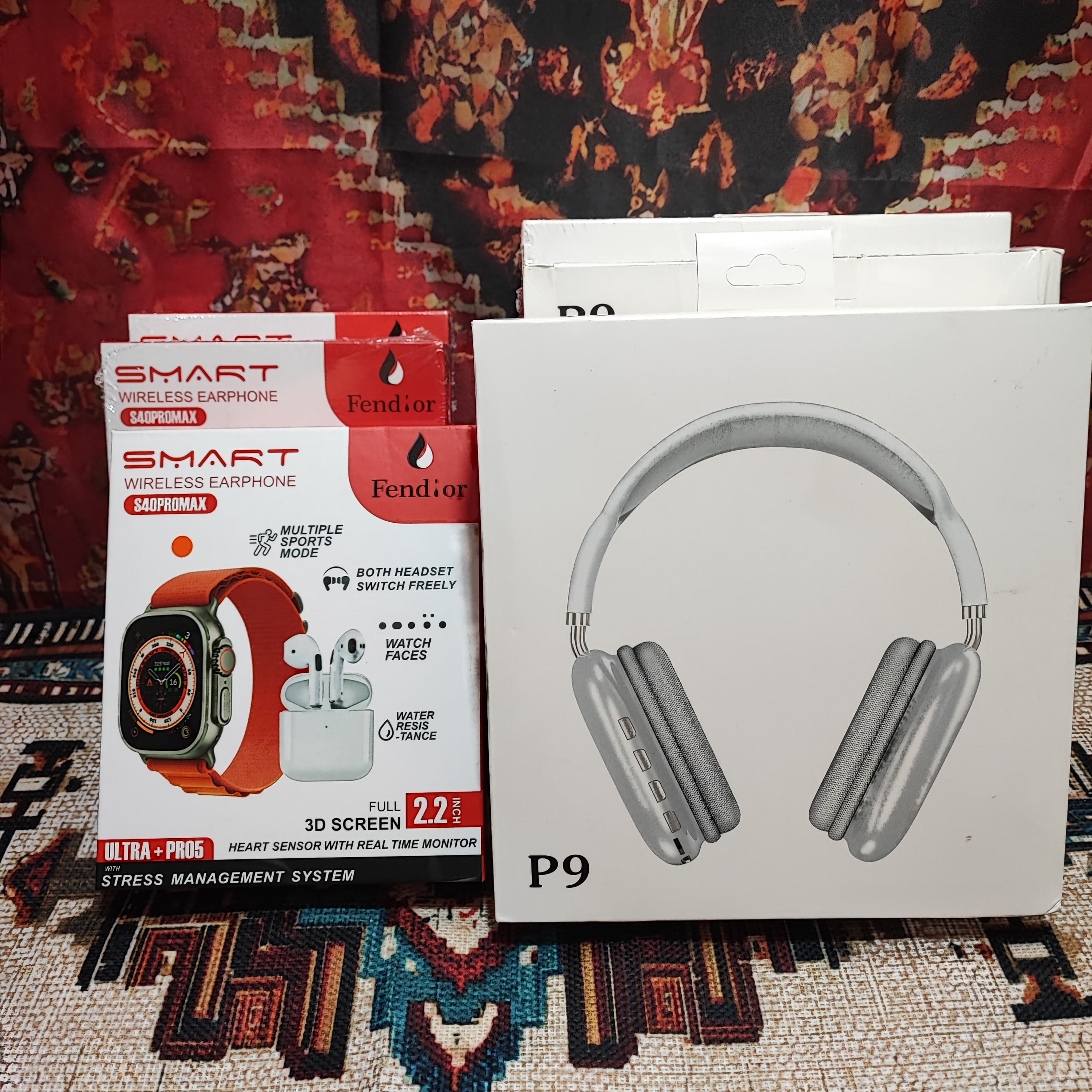 باك الساعة الذكية مع السماعات والكاسك